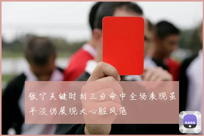 张宁关键时刻三分命中全场表现虽平淡仍展现大心脏风范